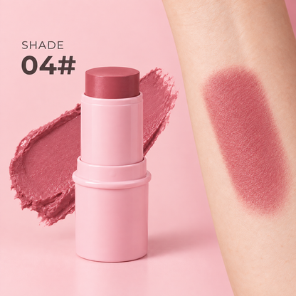 Cream Blush Stick, Multi-use Makeup Stick for Cheeks & Lips, 5 Blendable Shades