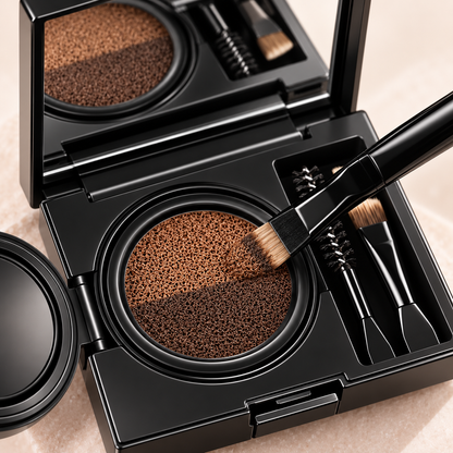 Air Cushion Eyebrow Cream, Long Lasting Brow Tint with Dual Applicator